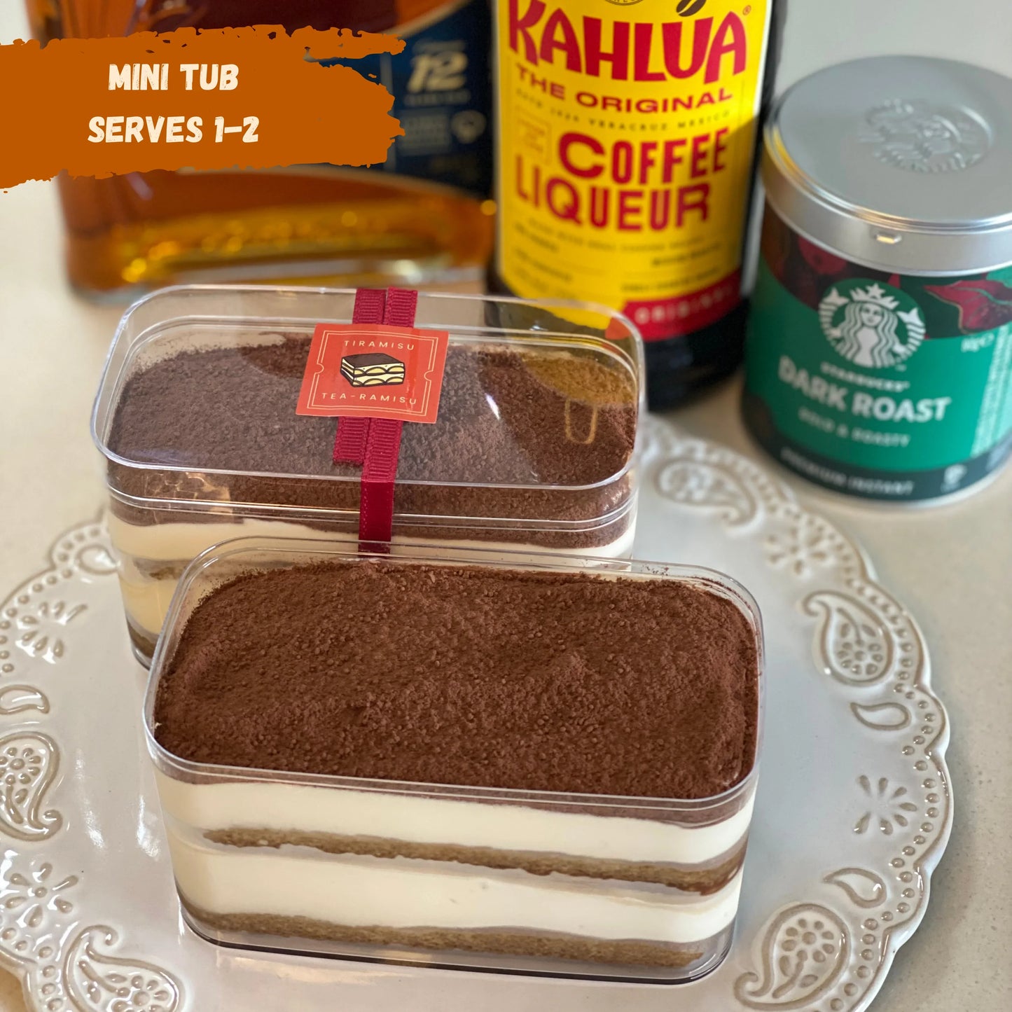 Classic Tiramisu in a Mini Tub, perfect for 1-2 to enjoy in Singapore as a pick me up